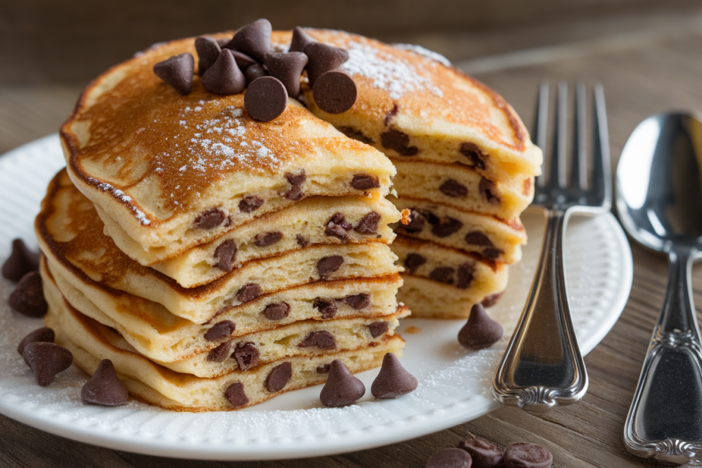 Dessert for Breakfast-Chocolate Chip Pancakes