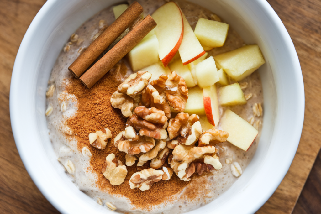 Dessert for Breakfast-Overnight Oats with Apple Cinnamon