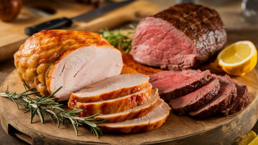 Unprocessed deli meats like roasted turkey and beef.