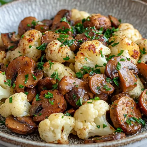 Mushroom Cauliflower Skillet Recipe