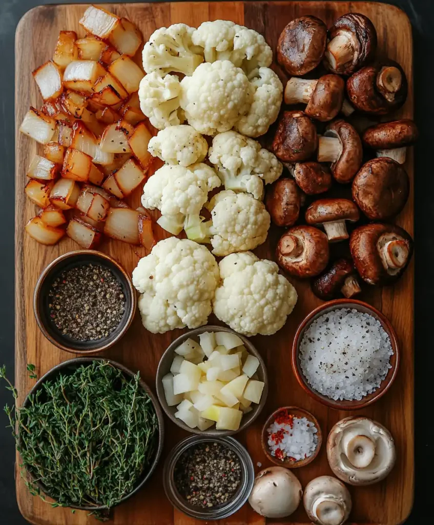 Mushroom Cauliflower Skillet Ingredients